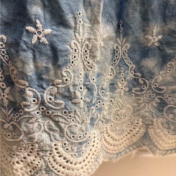 Max Jeans Blue Tie-Dye One-Shoulder Ruffle Maxi Dress - Picture 3 of 4